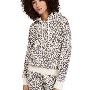 Spiritual Gangster Women's Classic Kangaroo Pocket Hoodie, Leopard Print M